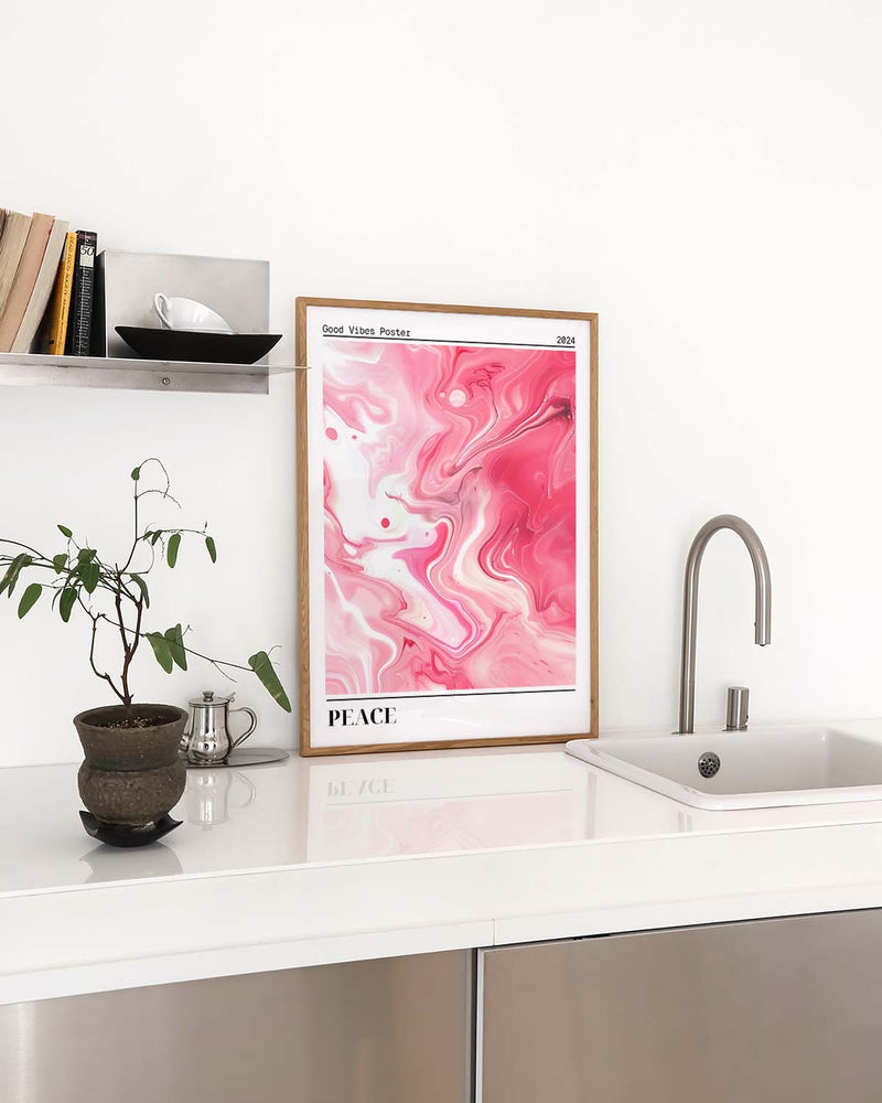 Helles Rosa Marmor Poster – Pink Marble Light