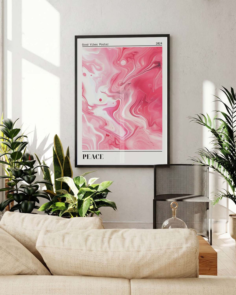 Helles Rosa Marmor Poster – Pink Marble Light