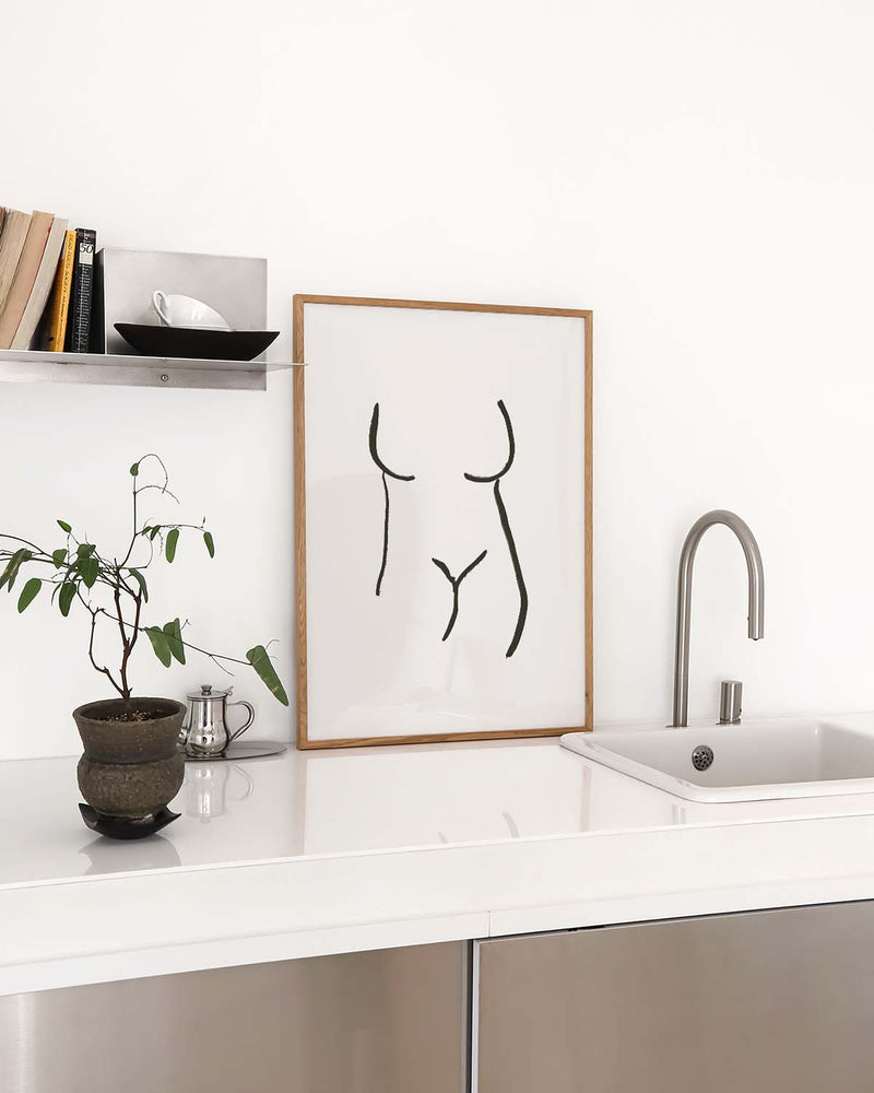 Minimalistisches Figuren Poster modern – Soft Figure