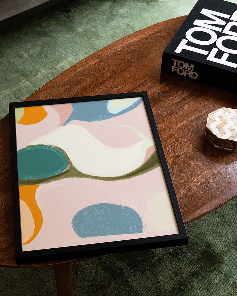 Abstraktes Farb Poster modern – Soft Shapes