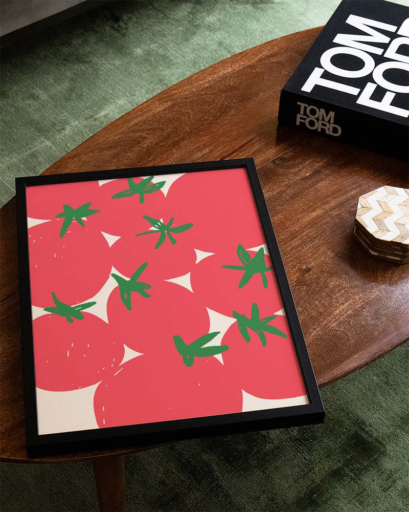 Erdbeer Muster Poster modern – Strawberry Pattern