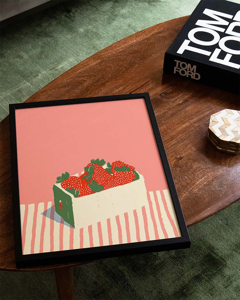 Erdbeer Poster modern – Sweet Strawberries