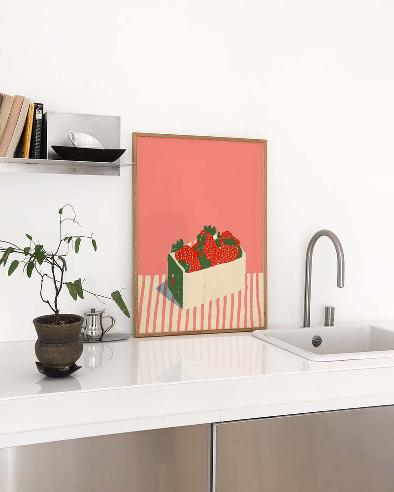 Erdbeer Poster modern – Sweet Strawberries