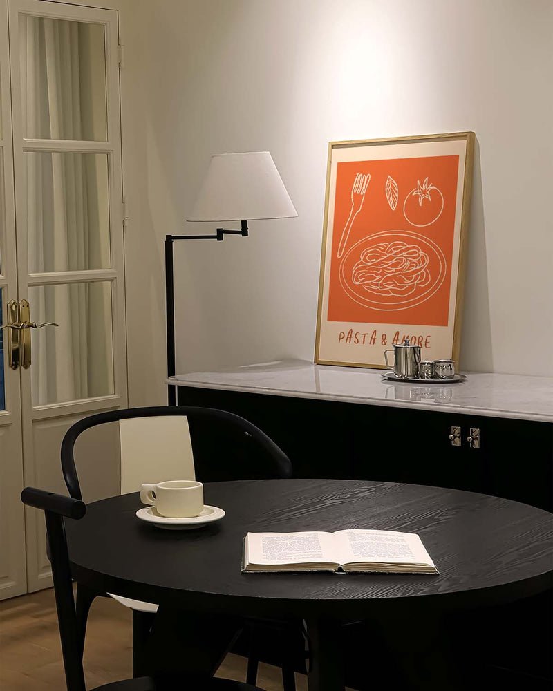 Pasta Poster minimalistisch – Warm Notes