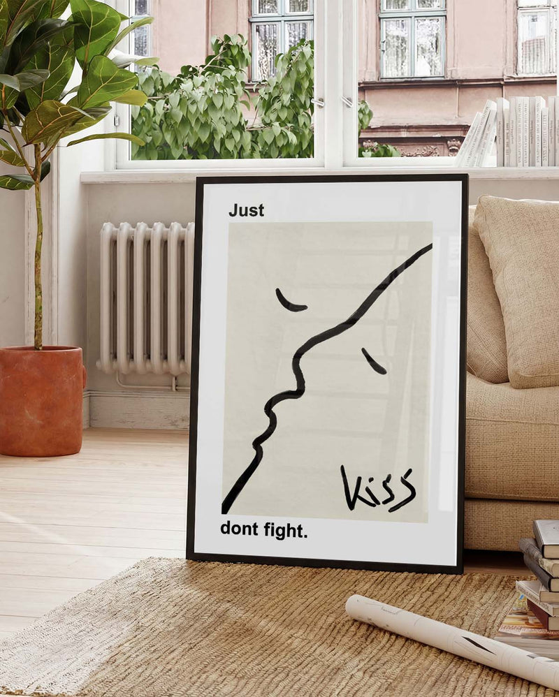 Just Kiss | Minimalistisches Poster