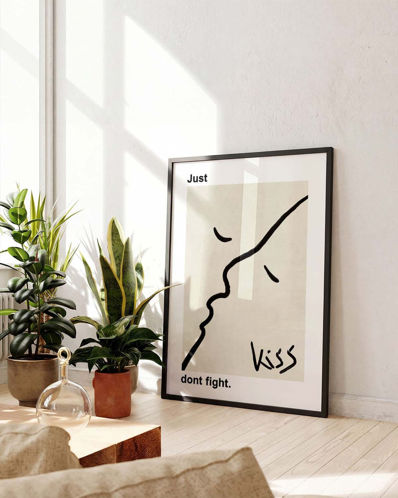Just Kiss | Minimalistisches Poster