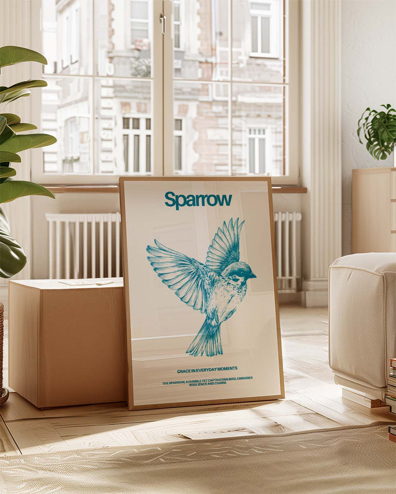 Sparrow | Bird Illustration Poster