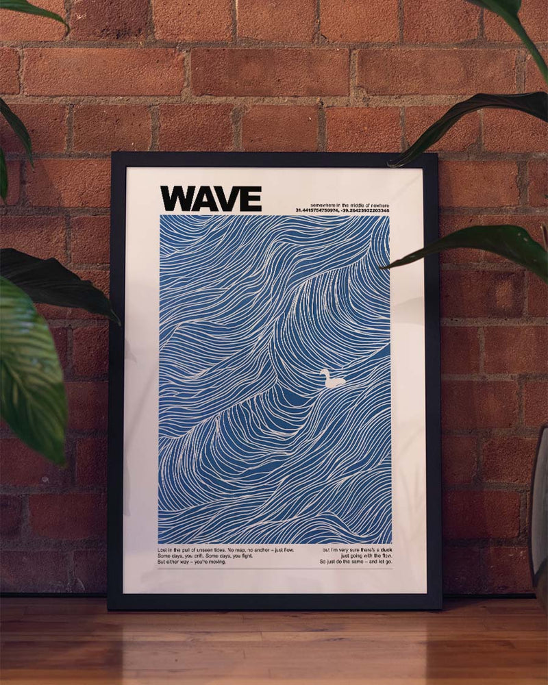 Wave | Abstraktes Meeres-Poster