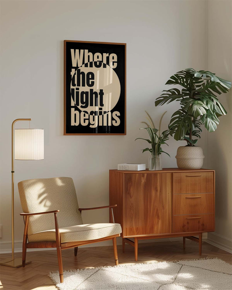 Where the Light Begins | Typografie Poster