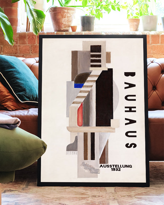 Bauhaus Ausstellung Poster 1932 – Architektonische Formen Poster – FineArt Wandbild, moderne Kunst & Fine Art Print von Spawnd, handgefertigt & Made in Germany
