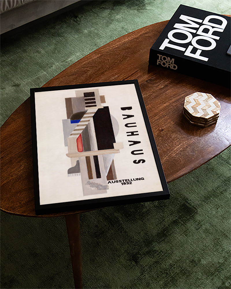 Bauhaus Ausstellung Poster 1932 – Architektonische Formen Poster – FineArt Wandbild, moderne Kunst & Fine Art Print von Spawnd, handgefertigt & Made in Germany
