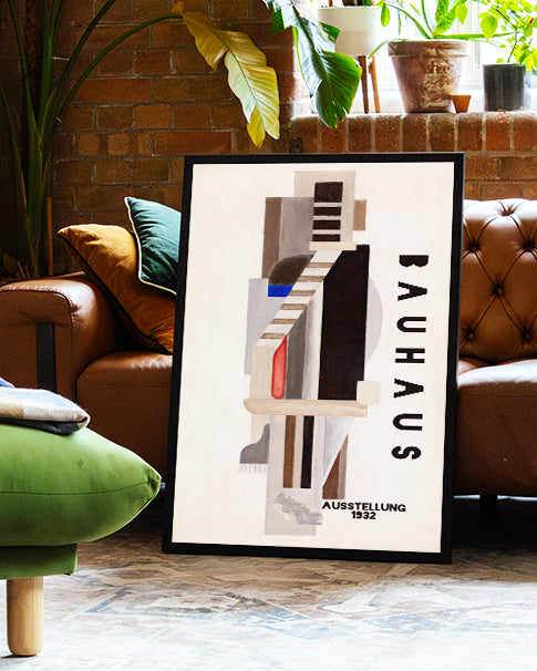 Bauhaus Ausstellung Poster 1932 – Architektonische Formen Poster – FineArt Wandbild, moderne Kunst & Fine Art Print von Spawnd, handgefertigt & Made in Germany