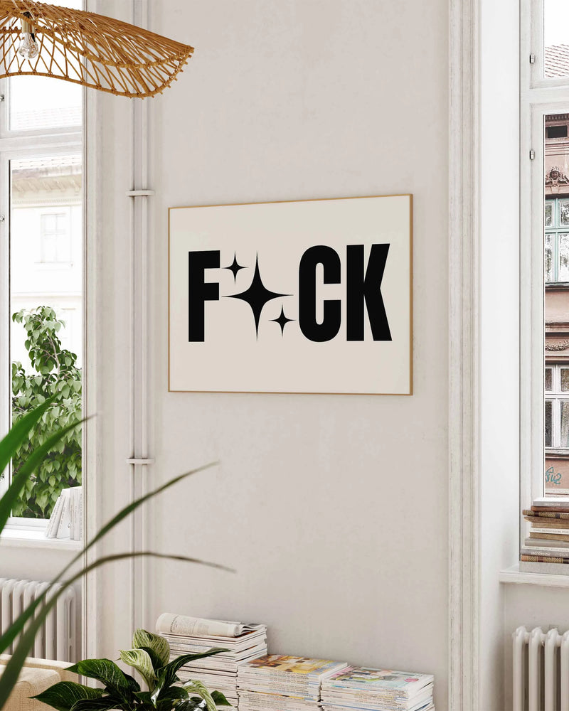 F#ck Poster – FineArt Wandbild, moderne Kunst & Fine Art Print von Spawnd, handgefertigt & Made in Germany