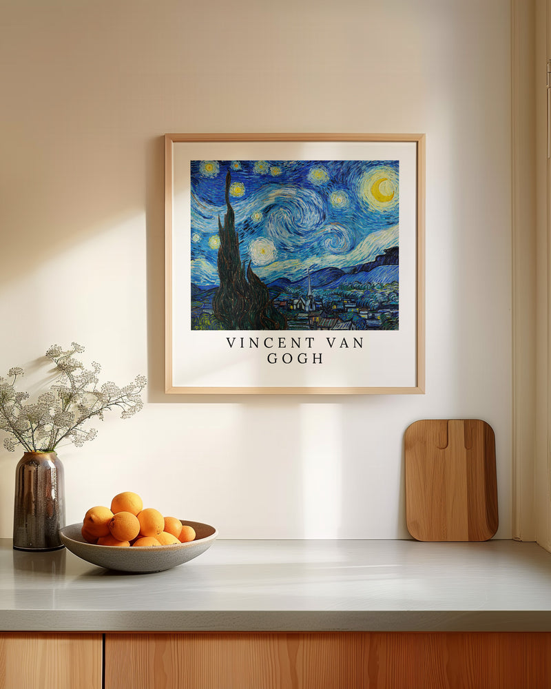 La Nuit étoilée Poster – FineArt Wandbild, moderne Kunst & Fine Art Print von Spawnd, handgefertigt & Made in Germany