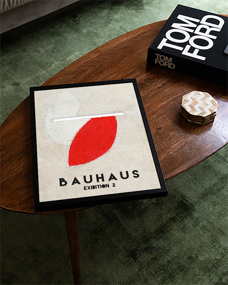 Minimalistisches Bauhaus Grafik Poster – Exhibition 2 Poster – FineArt Wandbild, moderne Kunst & Fine Art Print von Spawnd, handgefertigt & Made in Germany