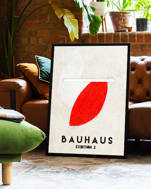 Minimalistisches Bauhaus Grafik Poster – Exhibition 2 Poster – FineArt Wandbild, moderne Kunst & Fine Art Print von Spawnd, handgefertigt & Made in Germany