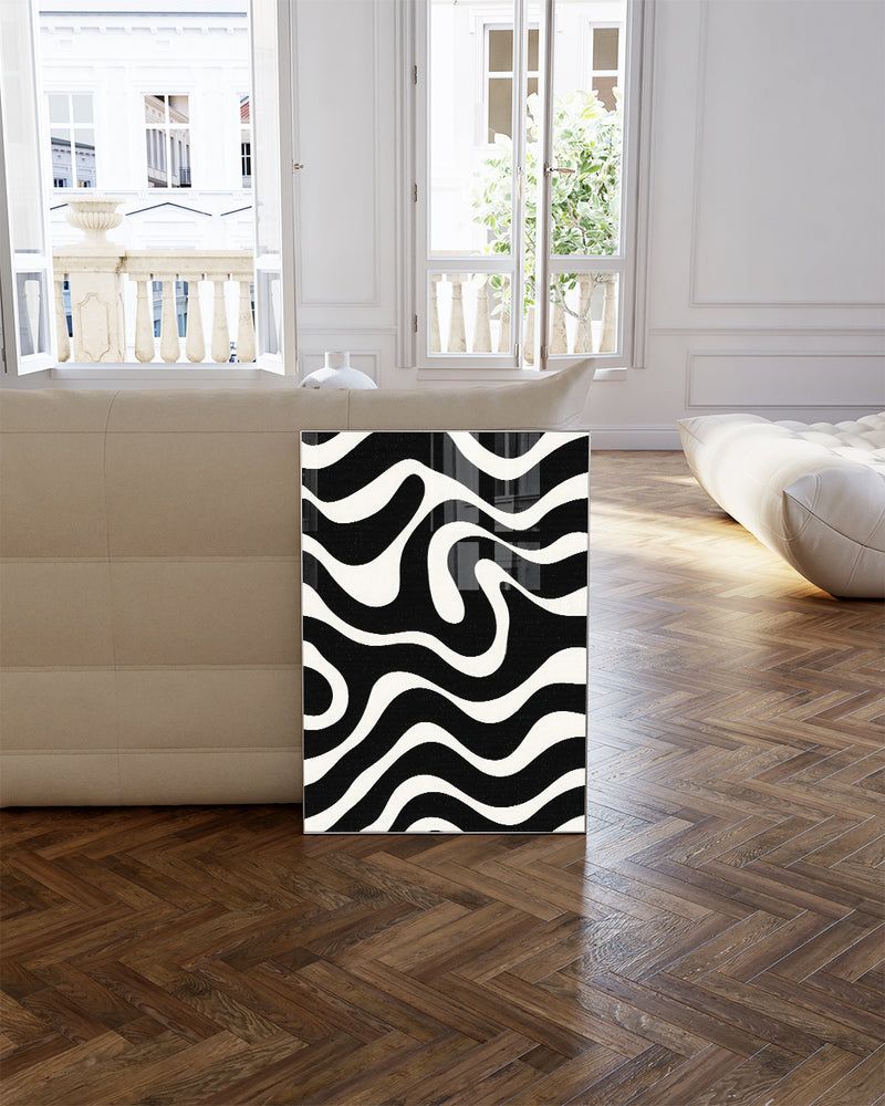Minimalistisches Geometrie Kunst Poster – Balanced Void Poster – FineArt Wandbild, moderne Kunst & Fine Art Print von Spawnd, handgefertigt & Made in Germany