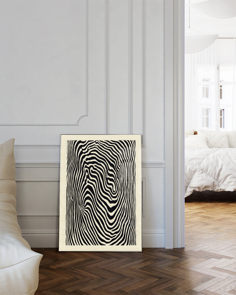 Minimalistisches Linien Kunst Poster – Black Silence Poster – FineArt Wandbild, moderne Kunst & Fine Art Print von Spawnd, handgefertigt & Made in Germany