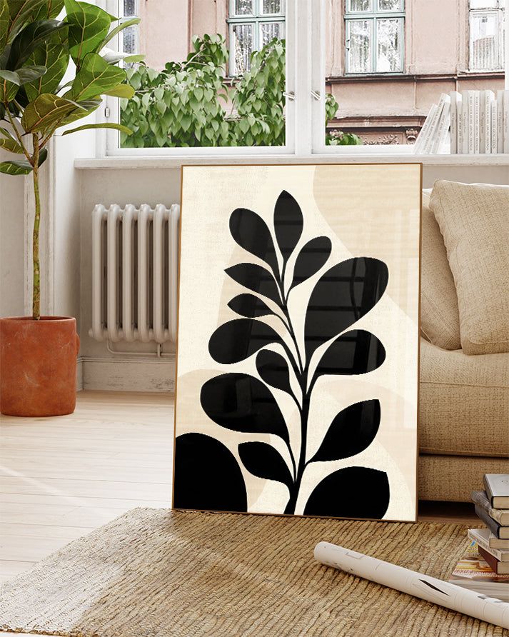 Organisches Blatt Poster modern – Soft Distortion Poster – FineArt Wandbild, moderne Kunst & Fine Art Print von Spawnd, handgefertigt & Made in Germany