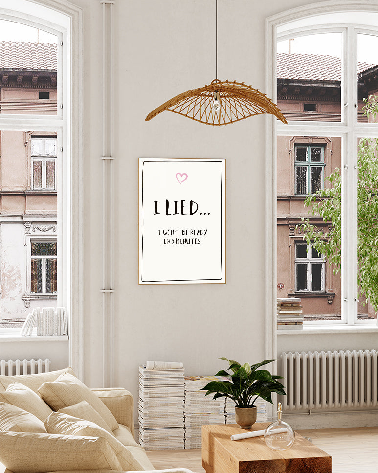 Typografie Poster – I Lied Poster – FineArt Wandbild, moderne Kunst & Fine Art Print von Spawnd, handgefertigt & Made in Germany