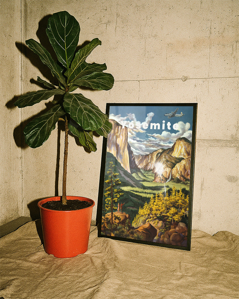 Vintage Yosemite Poster – Yosemite Valley Kalifornien Poster – FineArt Wandbild, moderne Kunst & Fine Art Print von Spawnd, handgefertigt & Made in Germany
