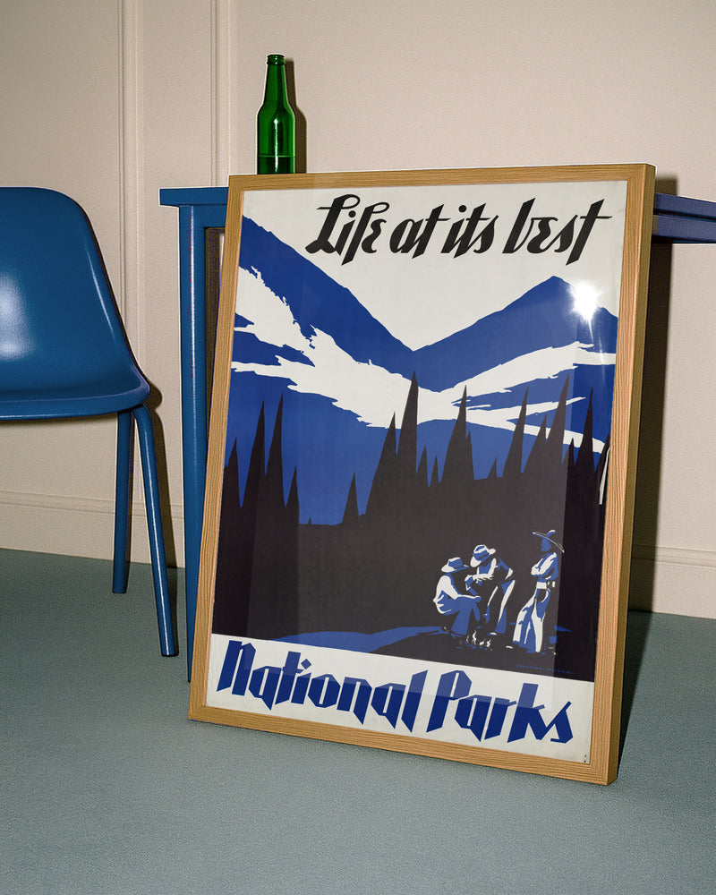 Vintage Zion Nationalpark Poster – Ranger Naturalist Service Poster – FineArt Wandbild, moderne Kunst & Fine Art Print von Spawnd, handgefertigt & Made in Germany