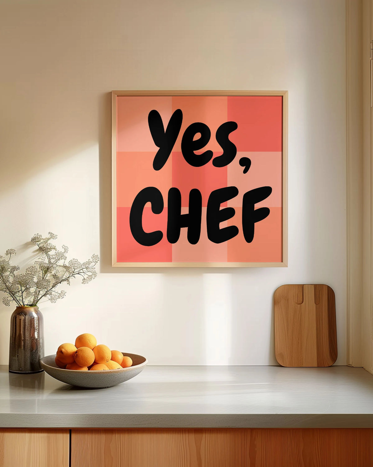 Yes, Chef Poster – FineArt Wandbild, moderne Kunst & Fine Art Print von Spawnd, handgefertigt & Made in Germany