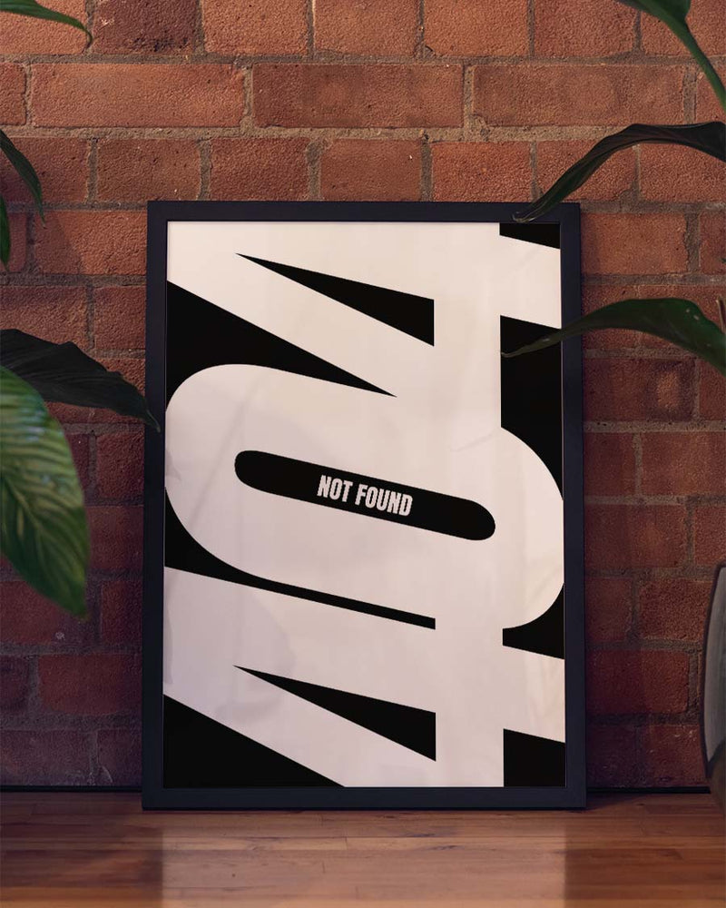 404 Not Found | Typografie Poster