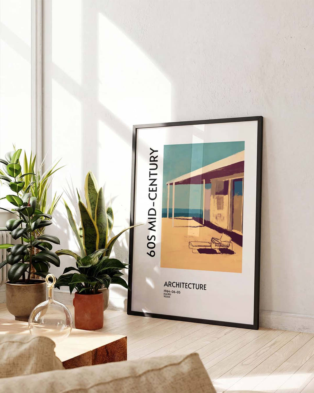 60s Mid Century Architecture | Retro-inspiriertes Architektur-Poster