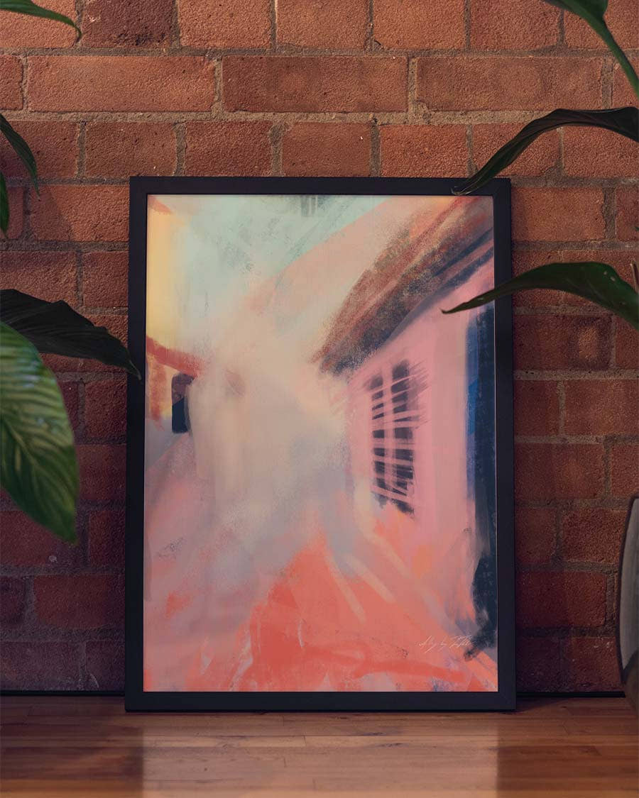 Alley | Abstraktes Straßen-Poster