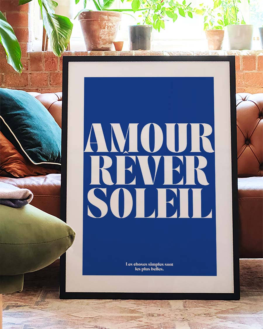 Amour | Modernes Typografie-Poster