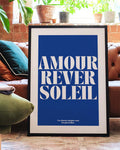 Amour | Modernes Typografie-Poster