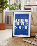 Amour | Modernes Typografie-Poster