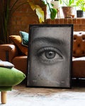 Schwarzweiß Foto Poster – Auge