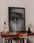 Schwarzweiß Foto Poster – Auge