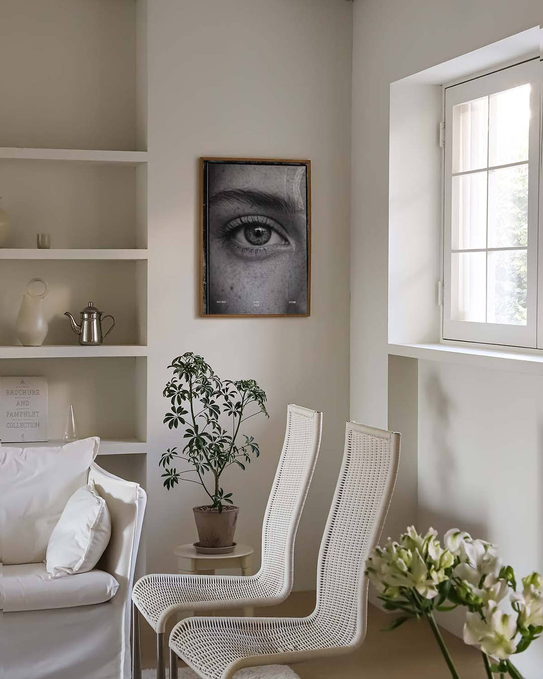 Schwarzweiß Foto Poster – Auge