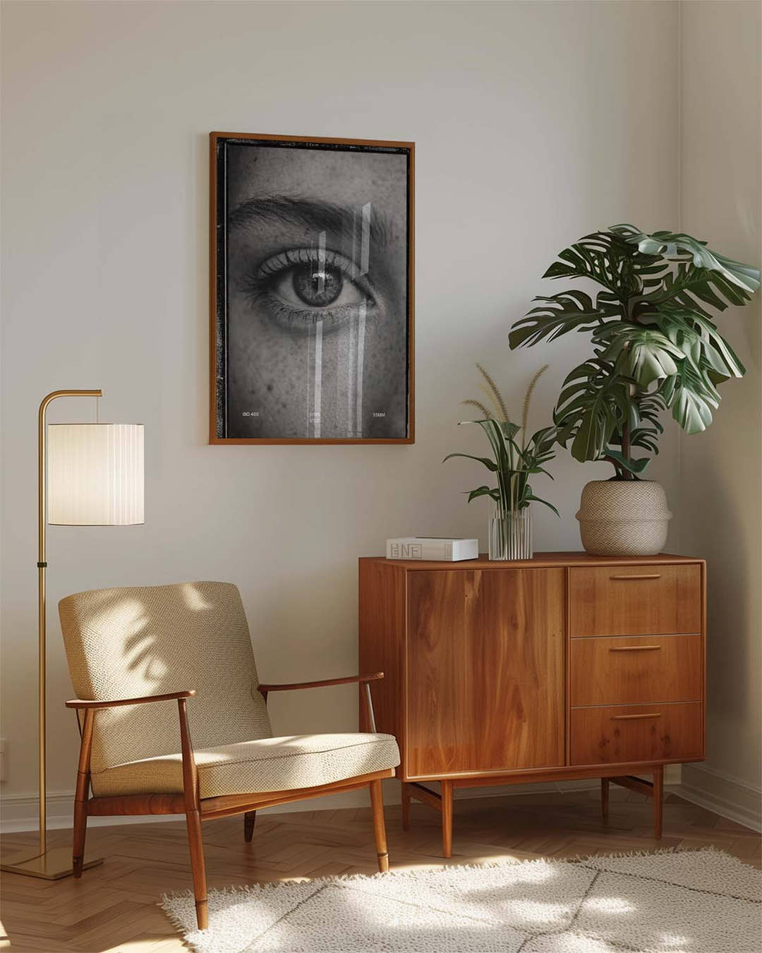 Schwarzweiß Foto Poster – Auge