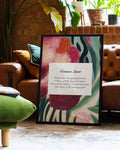 Crimson Quiet | Floral Art Poster