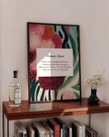 Crimson Quiet | Floral Art Poster
