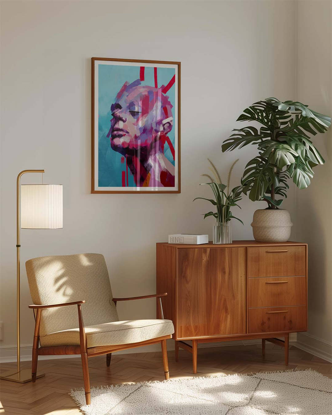 Drowning in Paint | Expressionistisches Porträtposter