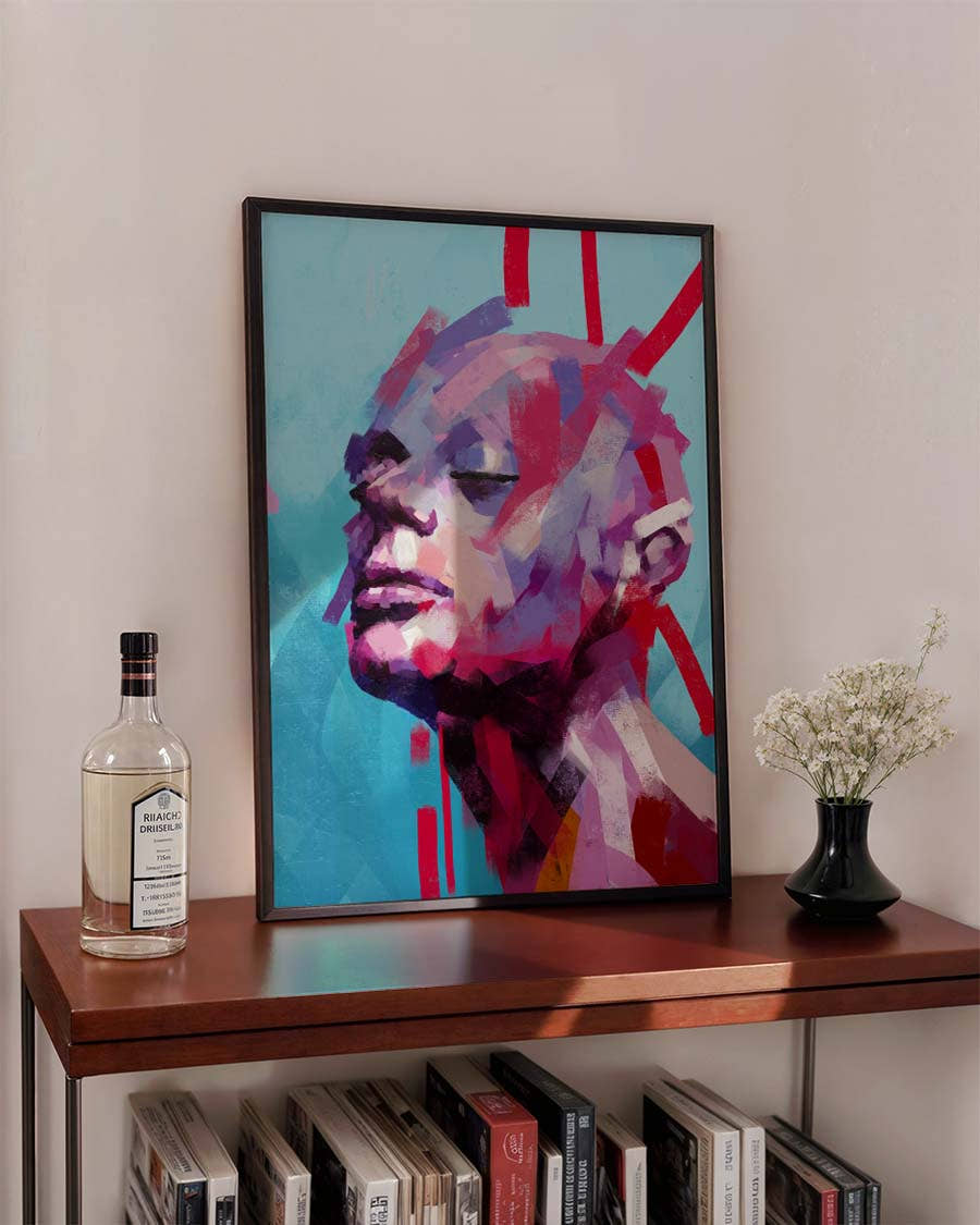 Drowning in Paint | Expressionistisches Porträtposter