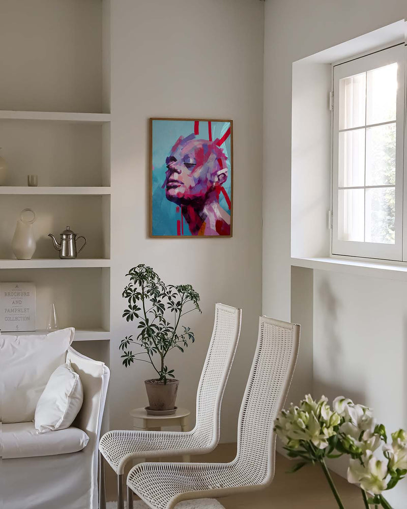 Drowning in Paint | Expressionistisches Porträtposter