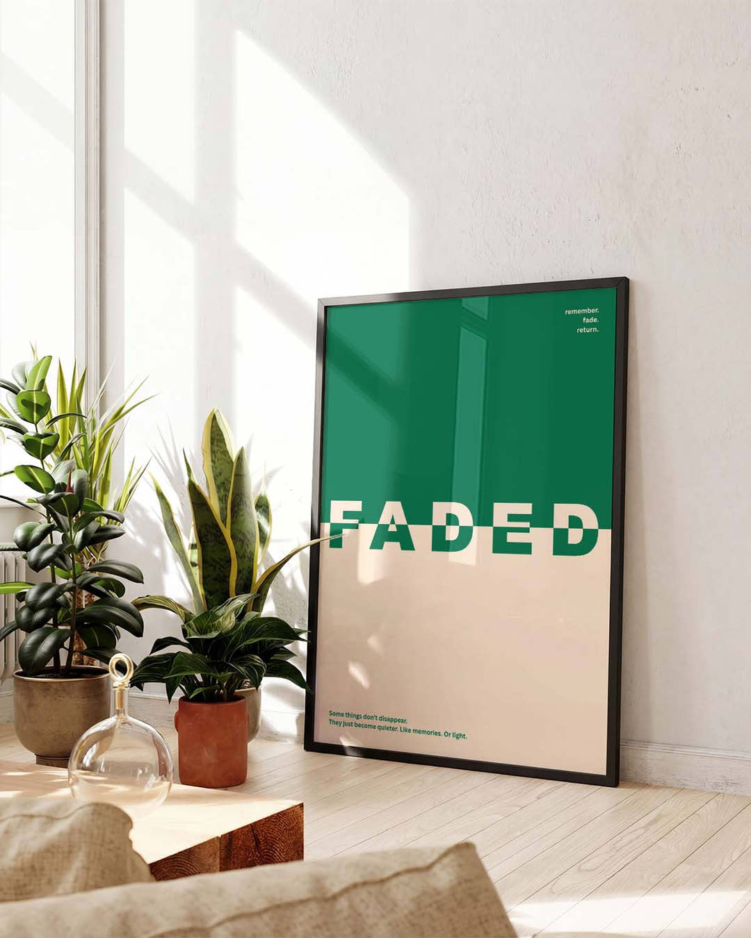 Faded | Modernes Farbflächen-Poster