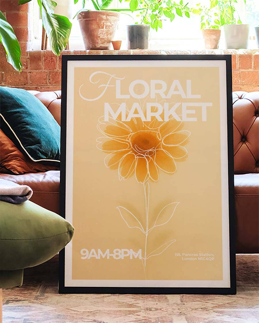 Floral Market | Helles Blumen-Poster