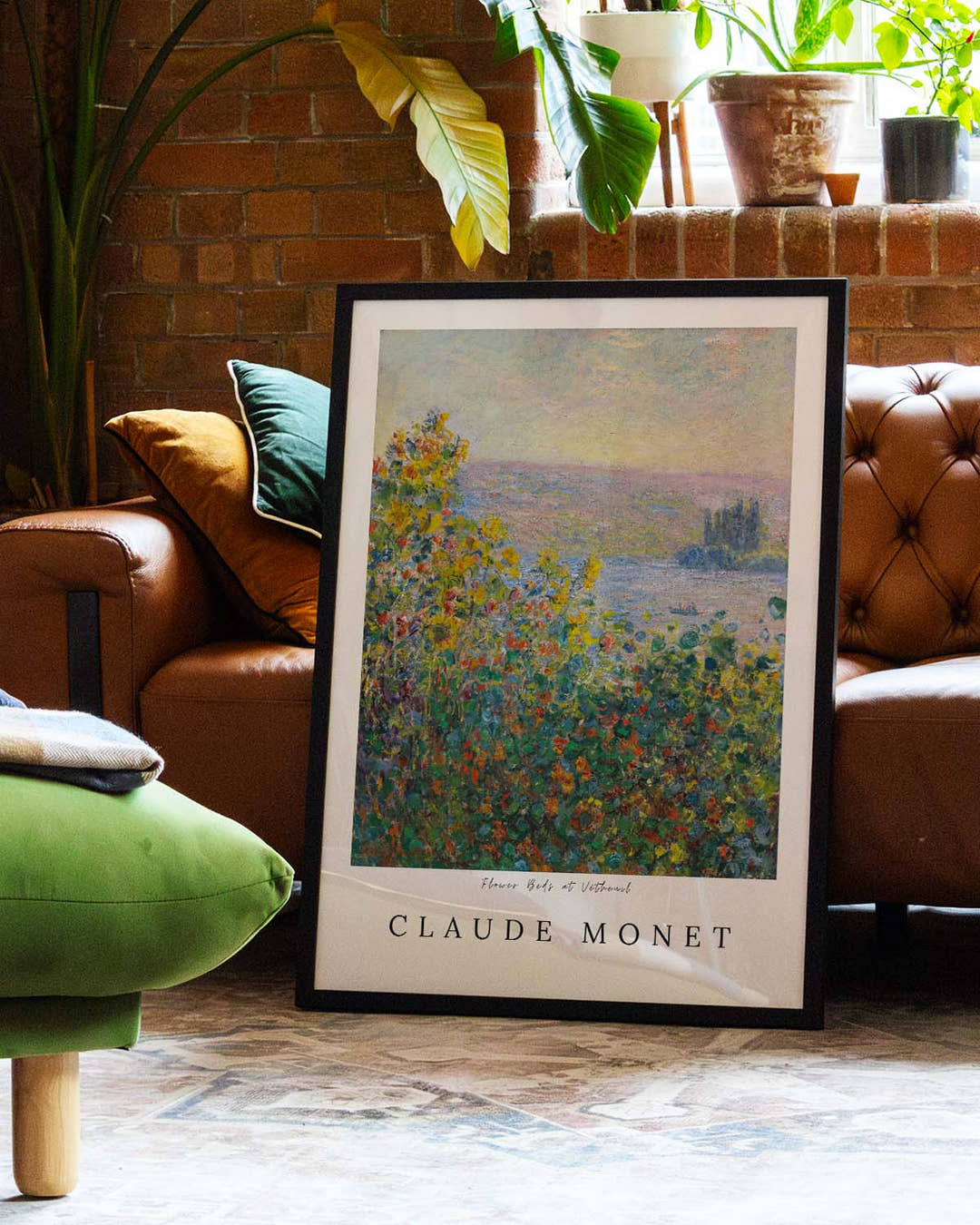 Flower Beds at Vétheuil – Claude Monet | Kunstposter