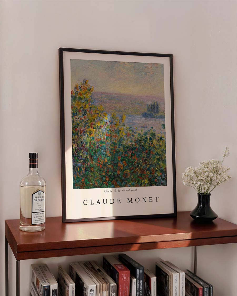 Flower Beds at Vétheuil – Claude Monet | Kunstposter