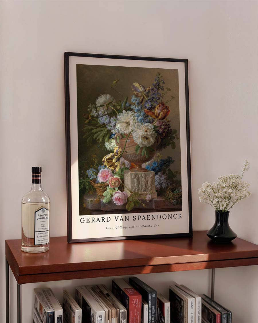 Flower Still-life with an Alabaster Vase | Gerard van Spaendonck Poster