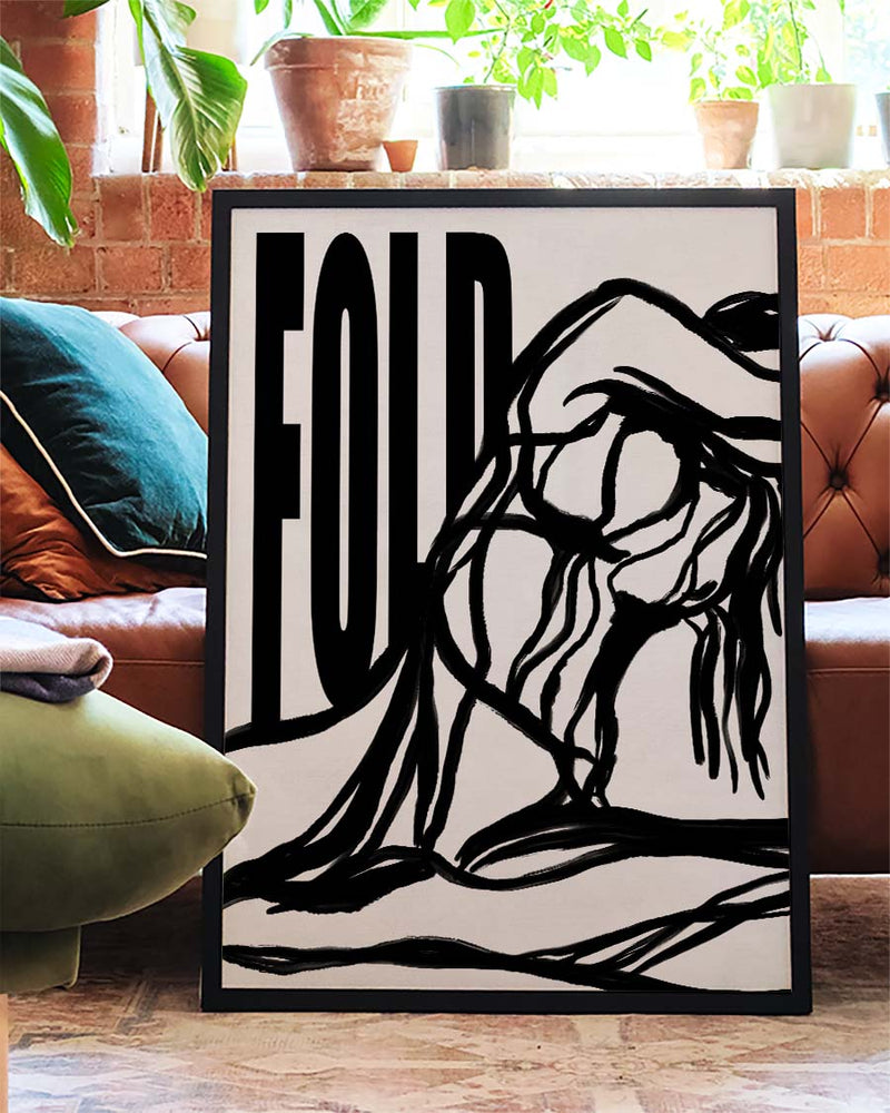 Fold | Modernes Figuren-Poster