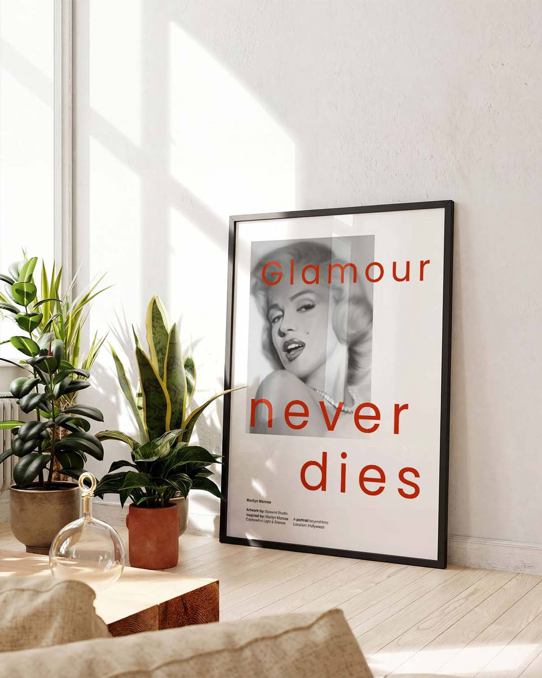 Glamour Never Dies | Vintage-inspiriertes Portrait-Poster