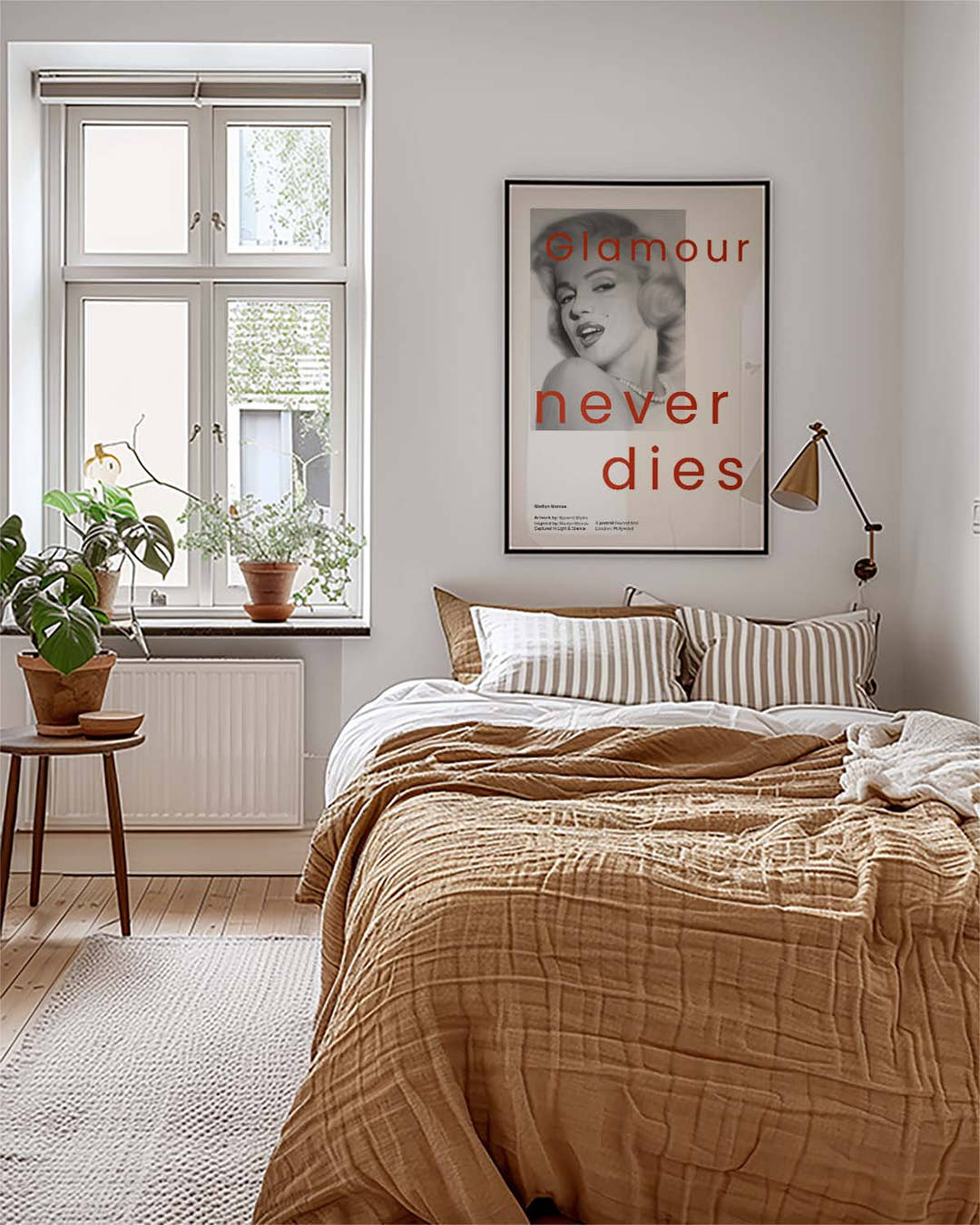 Glamour Never Dies | Vintage-inspiriertes Portrait-Poster